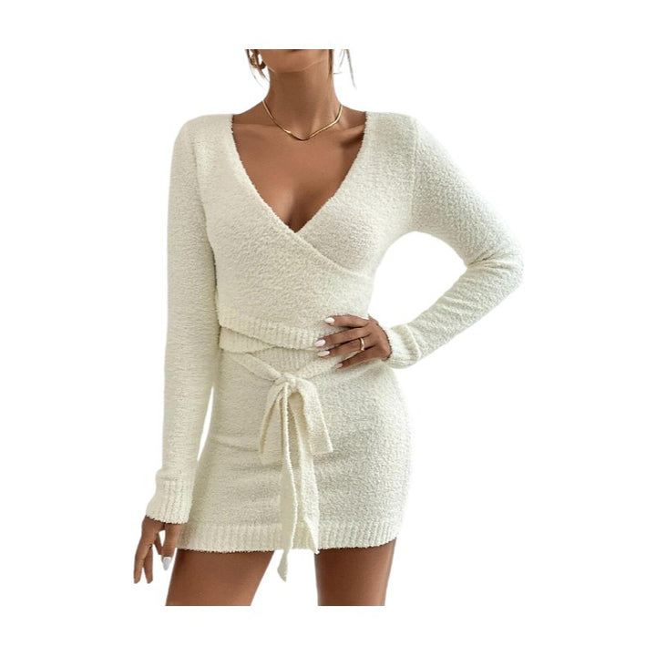 Women's Solid Color Top Sweater Dress