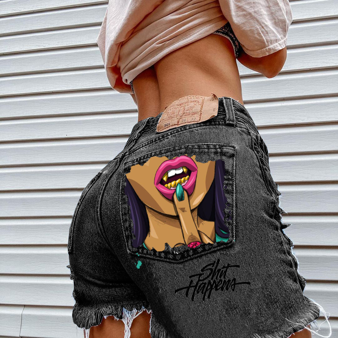 Women's Fashion Ripped Denim Shorts