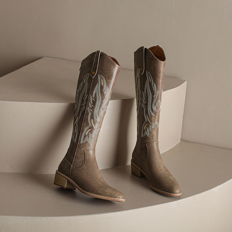 Chunky Heel Boots - Western Cowboy Boots - Shop Swazeyfit