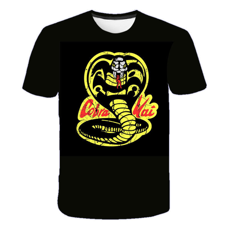 Summer European And American Fashion Retro Cobra Short T Men's 3DT T-shirt