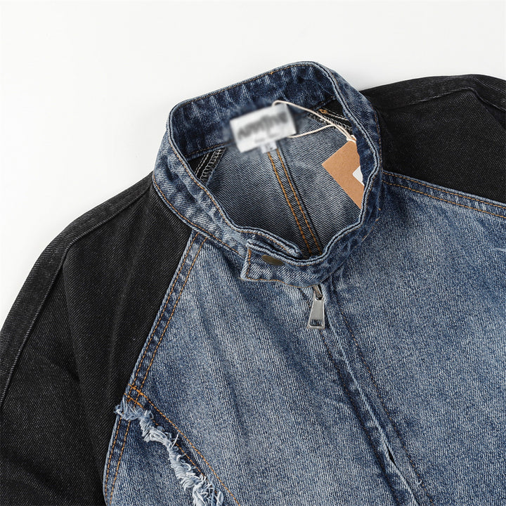 Distressed Denim Coat - Heavy Industry Wash - Shop Swazeyfit