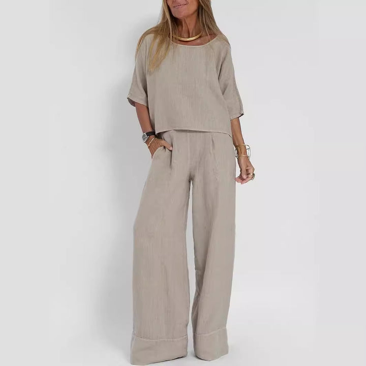 Casual Cropped Pants - Women's Linen Suit - Shop Swazeyfit