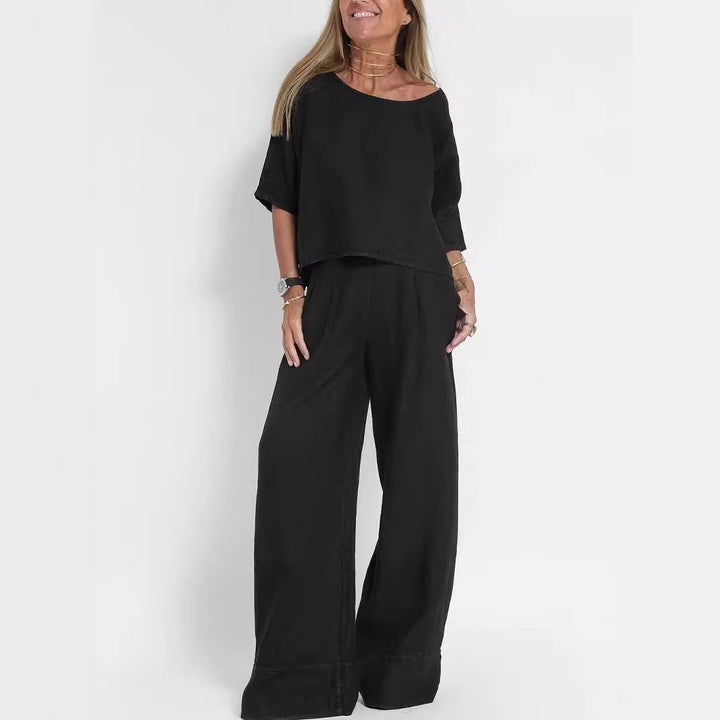 Casual Cropped Pants - Women's Linen Suit - Shop Swazeyfit