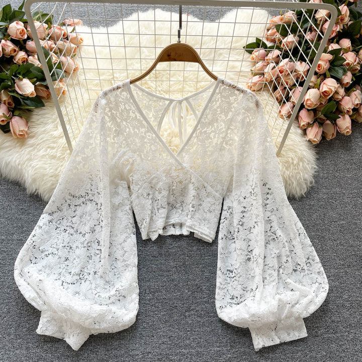 Lace Shirt Autumn New Korean Style Small Shirt All-match Top Women