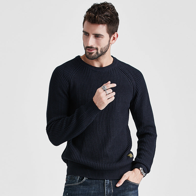 Men's Autumn Sweater - Cozy Round Neck Style - Shop Swazeyfit