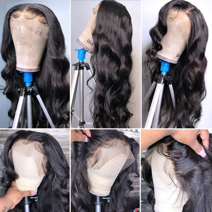 16-30 Inch Body Wave Lace Front Human Hair Wigs Peruvian Look