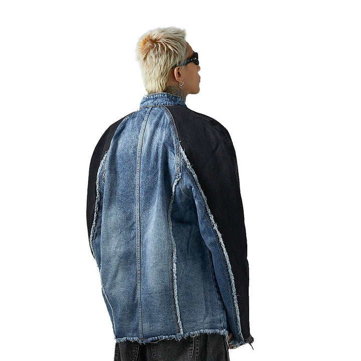 Distressed Denim Coat - Heavy Industry Wash - Shop Swazeyfit