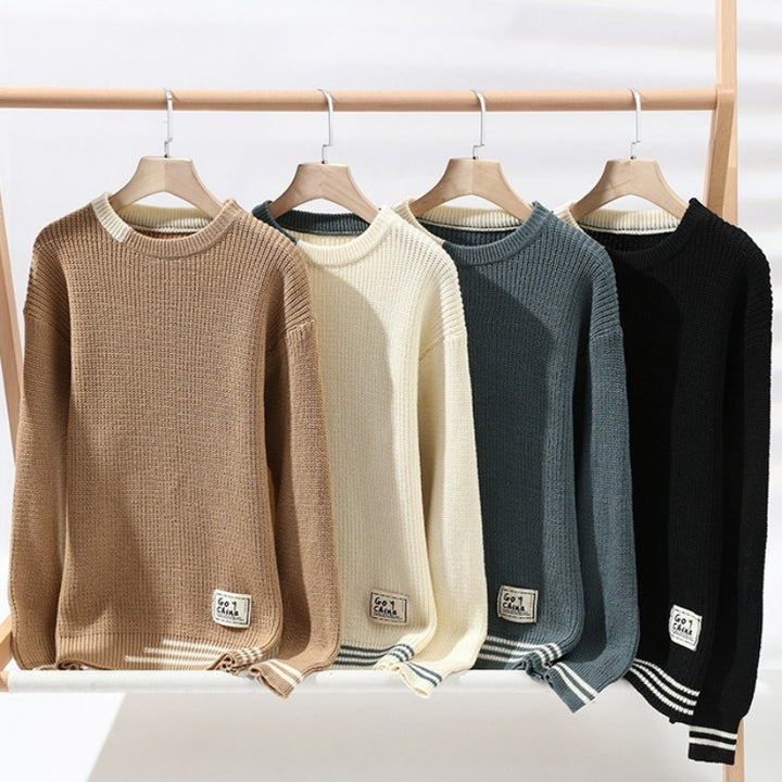 Autumn And Winter New Sweater Men's Simple Casual Round Neck