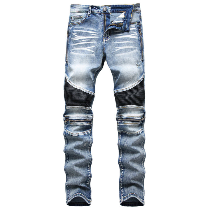 Men's Motorcycle Zipper Oversized Jeans