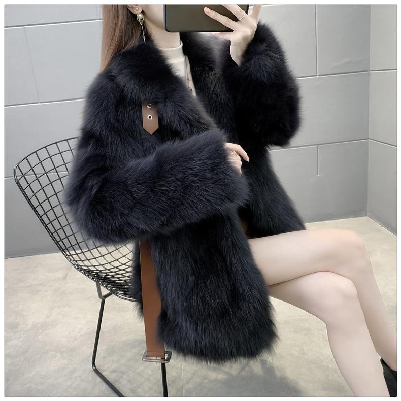 Women's Faux Fox Fur Fur Winter Coat