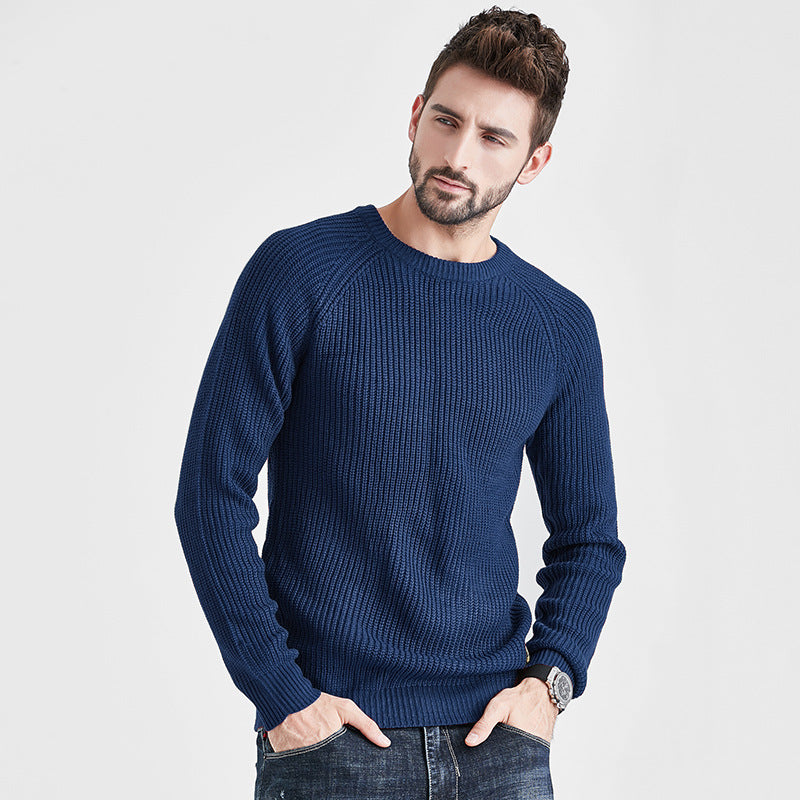 Men's Autumn Sweater - Cozy Round Neck Style - Shop Swazeyfit