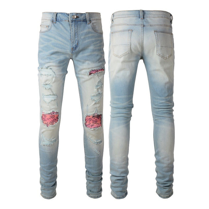 Men's Paisley Jeans - Light Color Jeans - Shop Swazeyfit