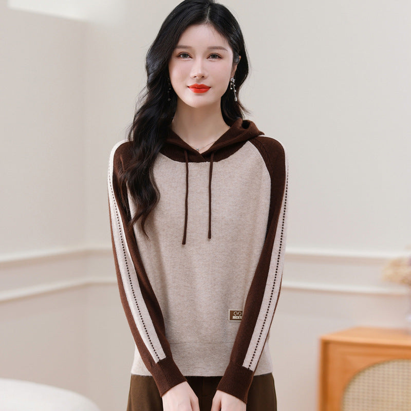 Multicolor Hoodie Bottoming Shirt Sweater