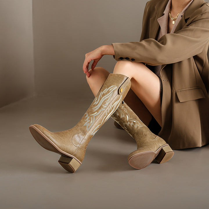 Chunky Heel Boots - Western Cowboy Boots - Shop Swazeyfit