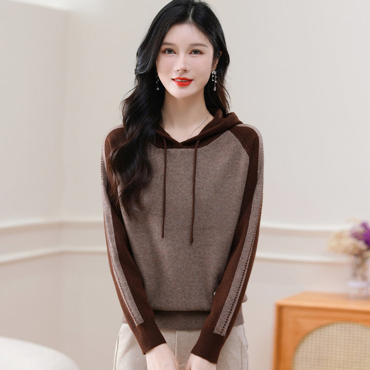 Multicolor Hoodie Bottoming Shirt Sweater