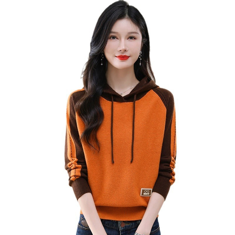 Multicolor Hoodie Bottoming Shirt Sweater