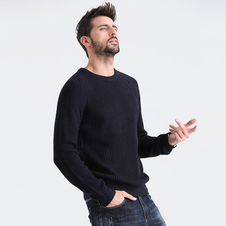 Men's Autumn Sweater - Cozy Round Neck Style - Shop Swazeyfit