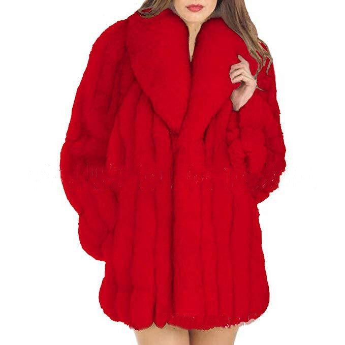 Faux fur coat female