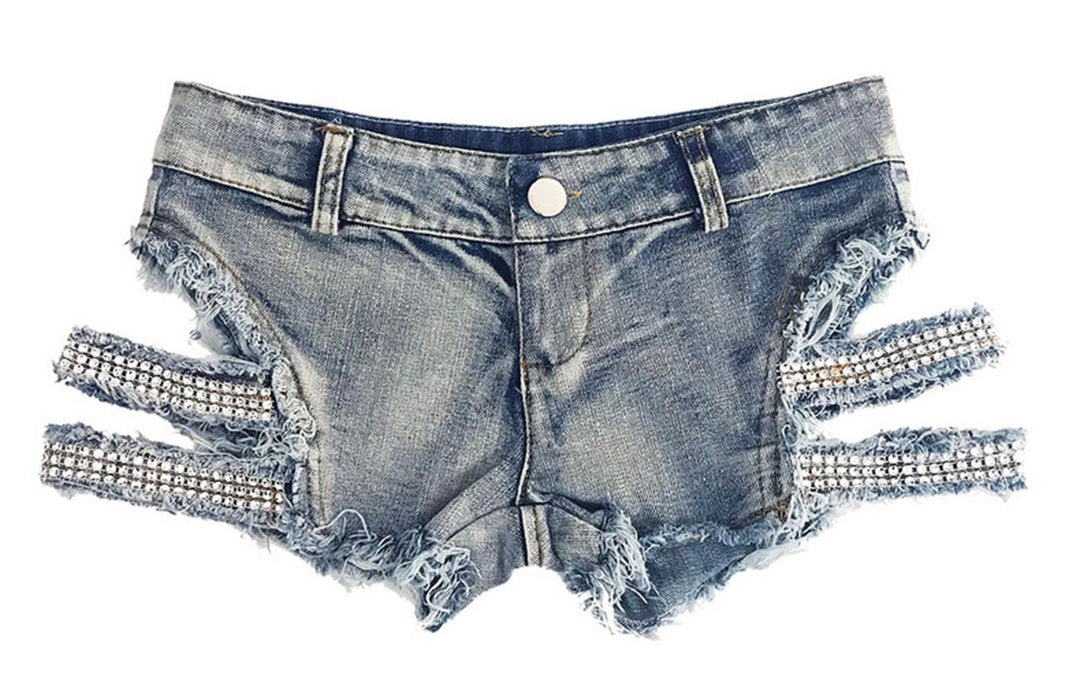 Women's Fashion Low Waist Ripped Denim Shorts