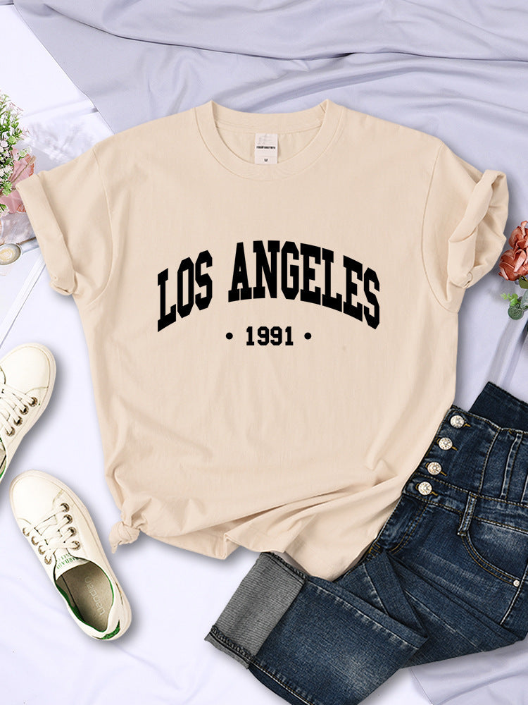 Women's City Letter Printed T-shirt In 1991