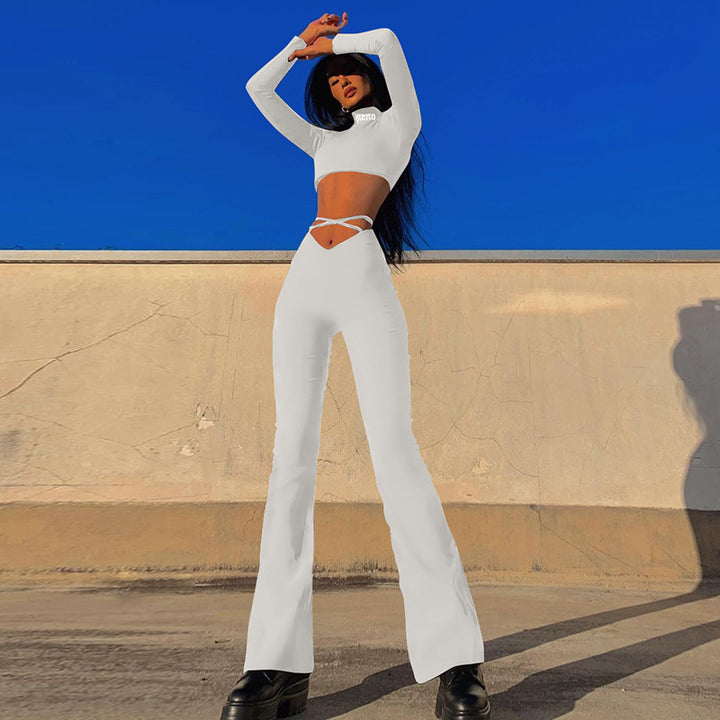 V Waist Cropped Pants - Cross Strap Pants - Shop Swazeyfit