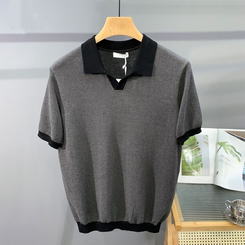 Men's Ice Silk Shirt - Trendy Short Sleeve Top - Shop Swazeyfit