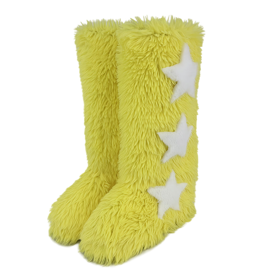 European And American Flat Heel High-top Warm Winter Long Tube Fur Boots