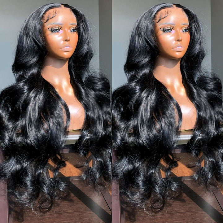 16-30 Inch Body Wave Lace Front Human Hair Wigs Peruvian Look